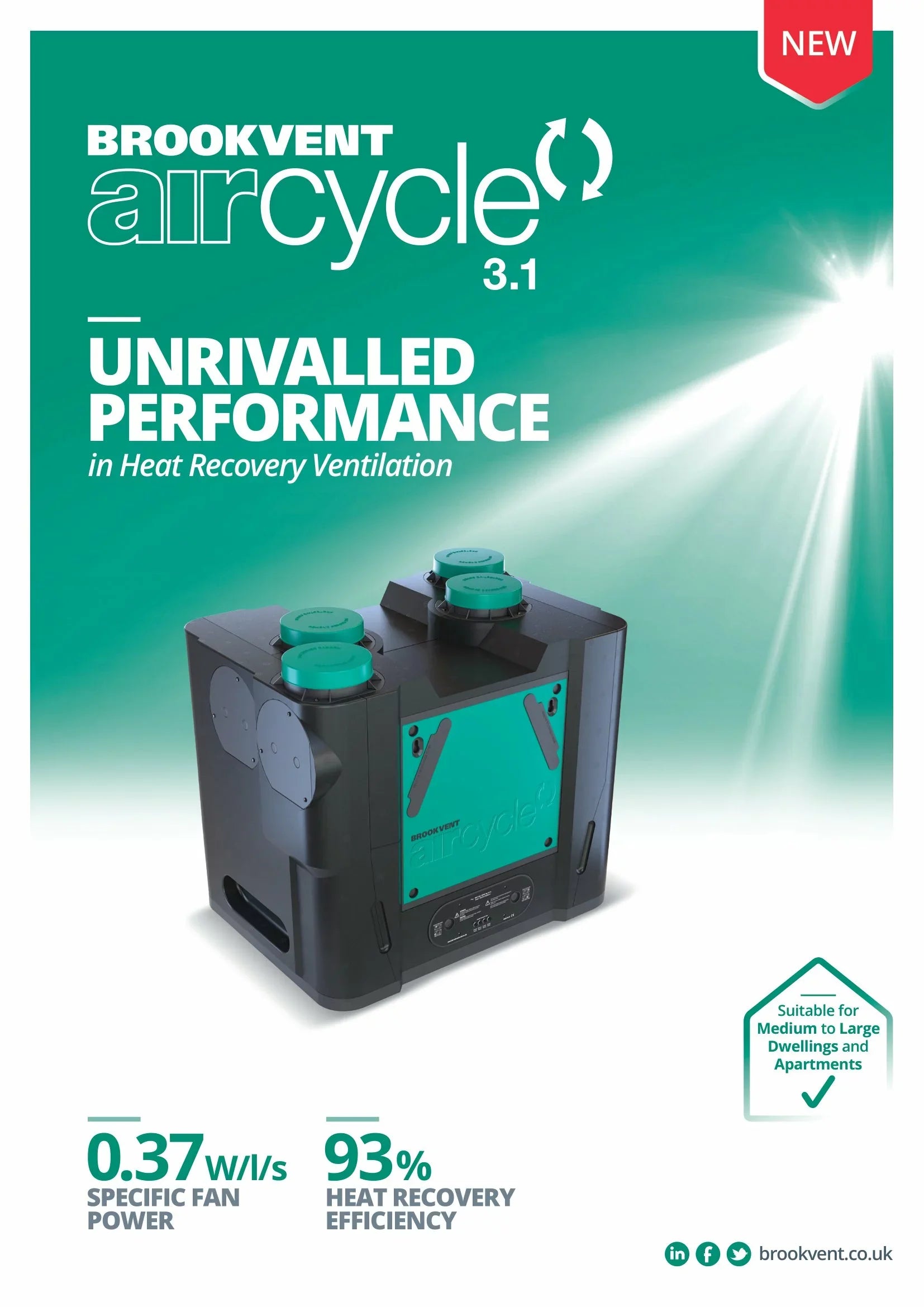 Aircycle 3.1 Heat Recovery Ventilation System brochure