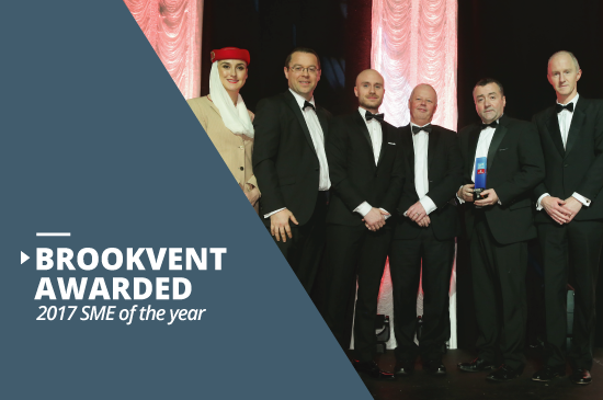 Brookvent win SME of the year Award 2017|Brookvent SME of the year award acceptance photo|Brookvent wins 2017 SME of the year award|Brookvent wins 2017 SME of the year award