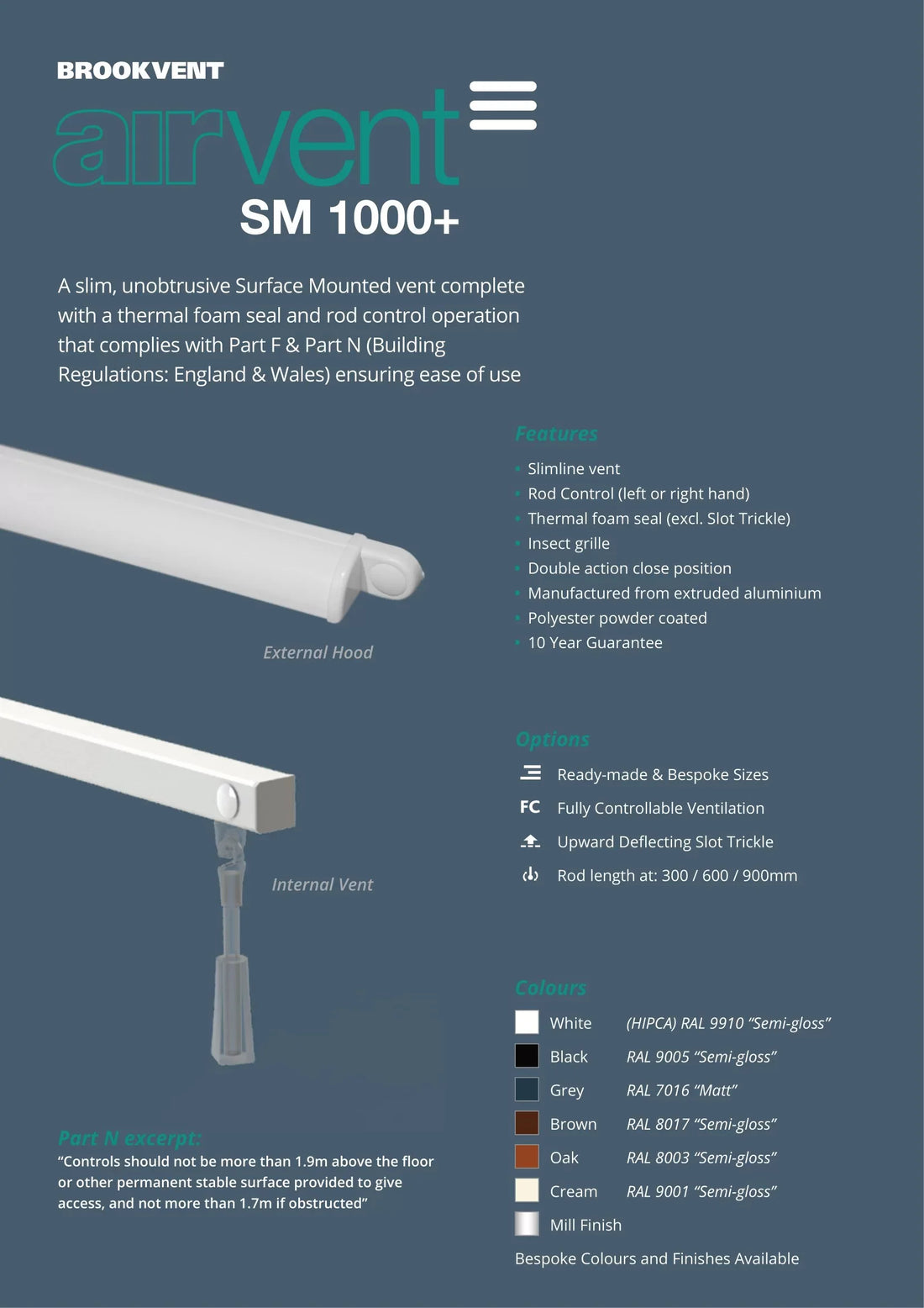 airvent SM 1000+ Trickle Ventilation brochure