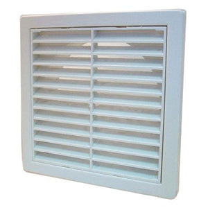 White PVC Louvred Grille