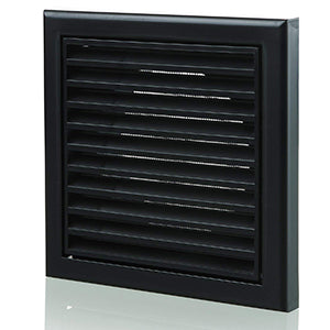 Black PVC Louvred Grille