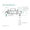 airvent SM 1000+ surface mounted trickle vent cross section dimensions