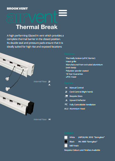 airvent Thermal Break brochure page